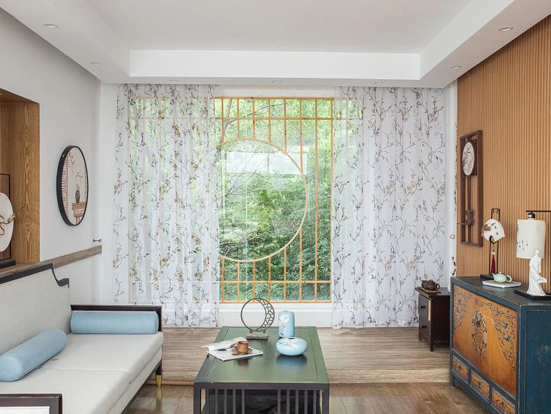 Scáileán Fuinneog Fabraic Doli le Priontáil Blossom Plum