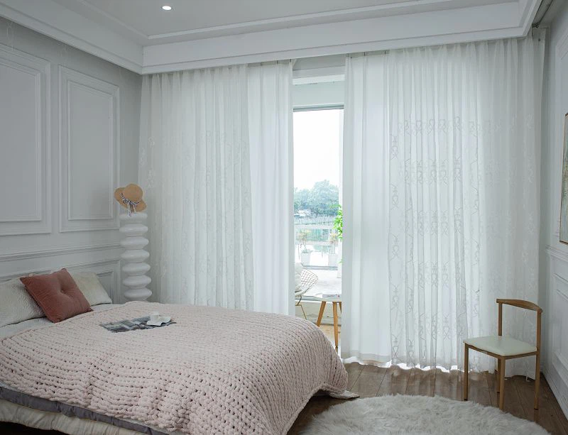 Scáileán Fuinneog Bróidnithe Lása Eorpach Frithsheasmhach in aghaidh Ghrian-Snag